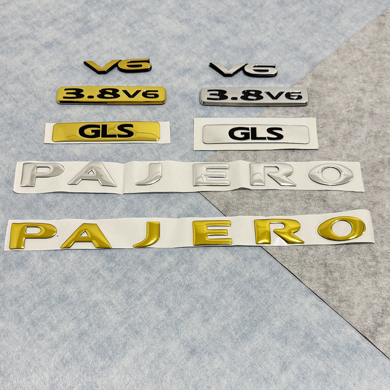 适用于帕杰罗V93 V97 V87后备胎罩字母标PAJERO金色英文标排量标