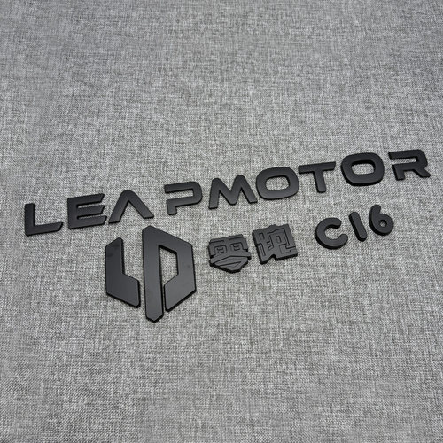 适用于零跑汽车C16 C10前引擎机盖车标黑化零跑LEAPMOTOR尾部字标