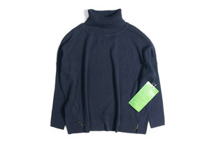 澳洲时尚WITCHERY全棉高领开叉女款宽松毛衣针织衫22090809