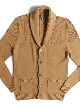 澳洲时尚WITCHERY 青果领厚款全棉针织开衫22090111