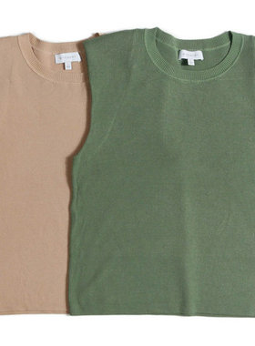 澳洲时尚 WITCHERY  圆领无袖薄垫肩女款修身针织衫22081120