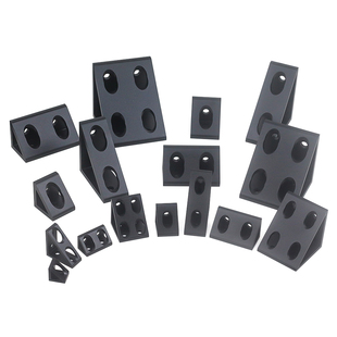 铝型材三角角码角件直角连接件90°支架角铝Right Angle Brackets