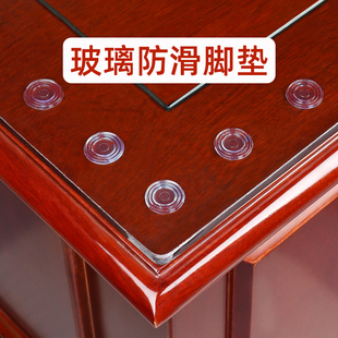 实木家具玻璃垫桌面钢化玻璃固定橡胶垫块台面防滑吸垫片高透隔垫