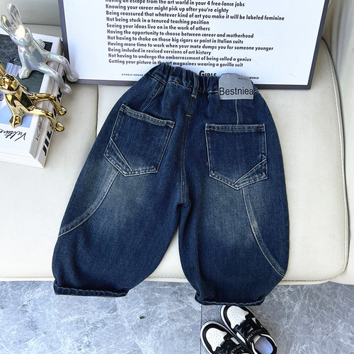 男童春秋装牛仔裤子新款帅气儿童休闲裤中小童洋气长裤百搭潮童装