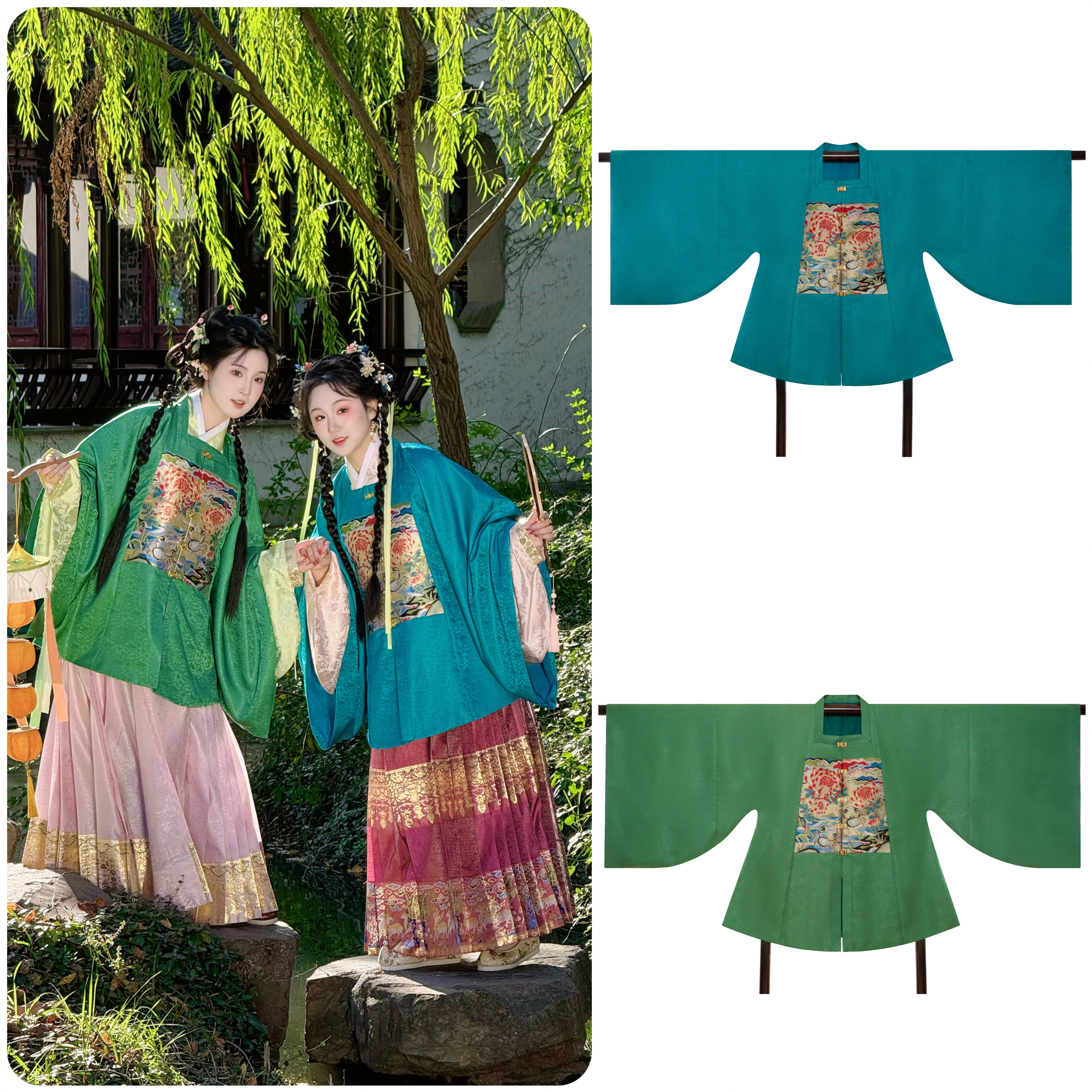 公卿螃蟹方领半袖补服明制汉服