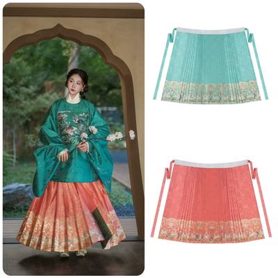 玉兔宫灯暗花纱马面裙明制汉服