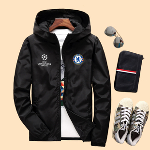 2025春秋款欧冠切尔西夹克外套LOGO团体班服男女冲锋衣广告服风衣