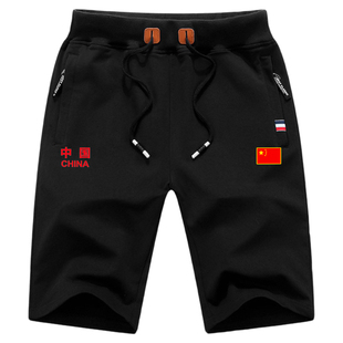 中国国家队透气大码短裤夏季休闲教练五分裤健身训练跑步运动裤子
