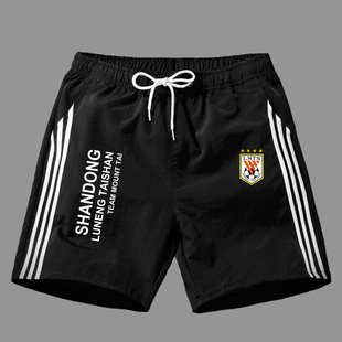 山东鲁能足球三分中超山东泰山足球训练短裤鲁能泰山队球短裤