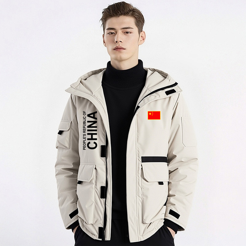 中国国家队连帽羽绒服2026冬季加厚运动休闲棉服男装保暖棉衣外套