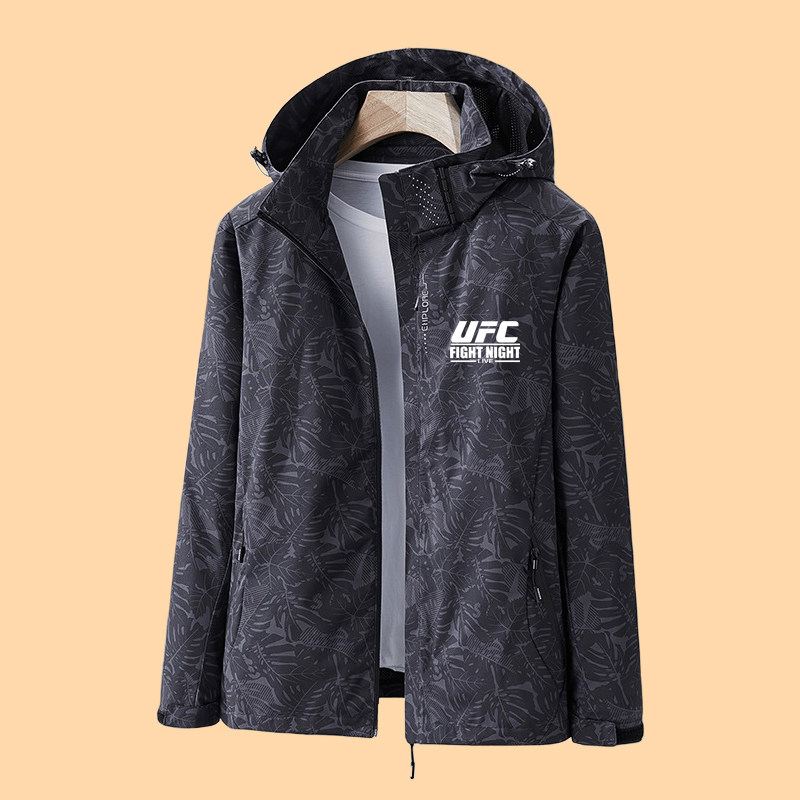 春秋季UFC格斗MMA拳击运动迷彩冲锋衣外套男女休闲登山防风休闲服