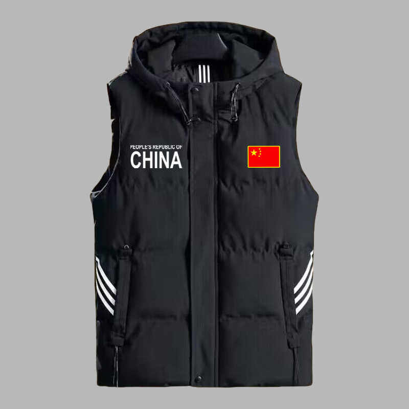 秋冬中国国家队棉衣马甲背心羽绒棉马夹防风棉服保暖加厚大码外套