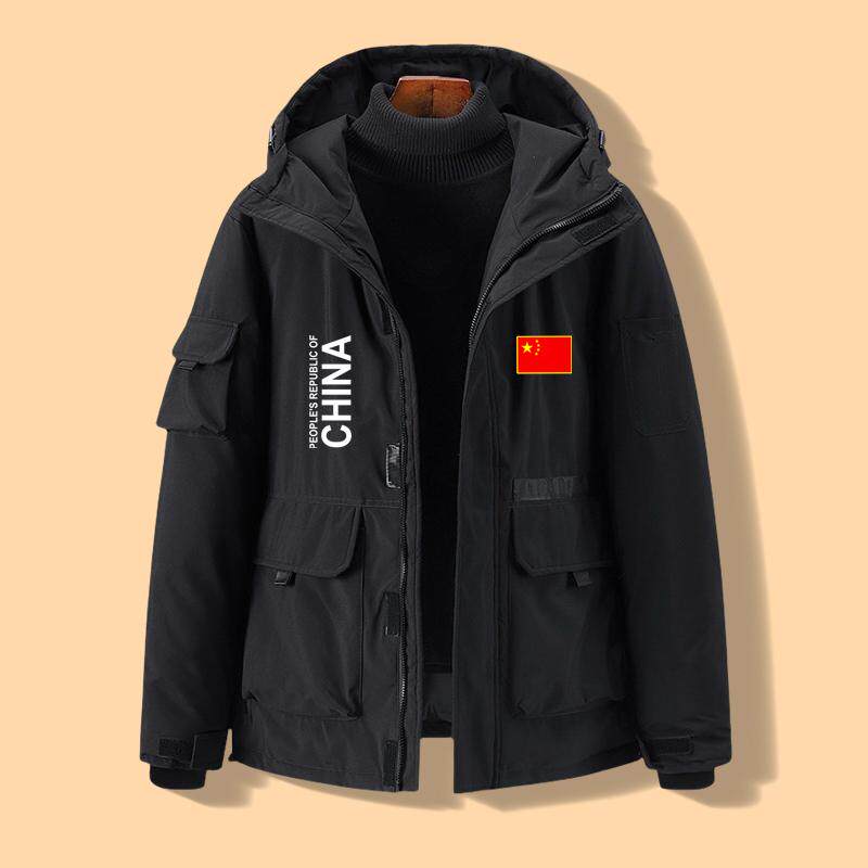 冬季加厚连帽训练外套羽绒服保暖