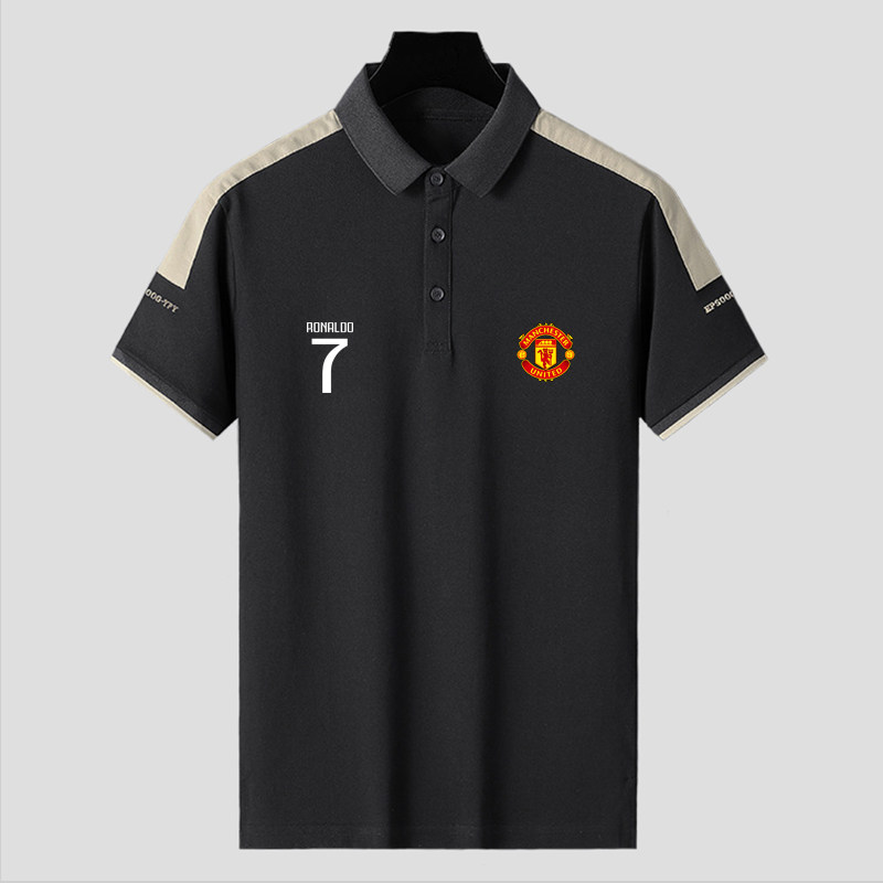 7号欧冠曼联翻领polo衫2025夏款立领t恤英超足球T恤休闲男女短袖,运动服/休闲服装,运动POLO衫,淘宝优惠券,粉丝福利购,淘宝优惠卷