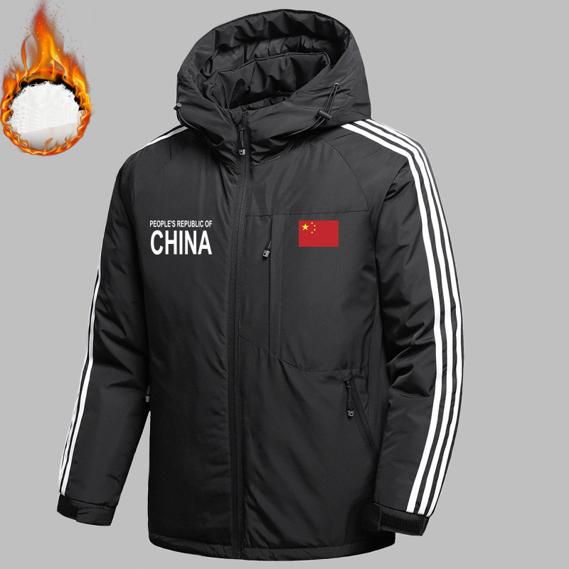中国国家队棉衣冲锋衣外套男女秋冬款连帽夹克户外登山服运动风衣