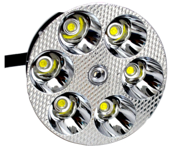 摩托车改装LED爆闪大灯鬼火恶魔天使眼踏板电动车led超亮激光大灯