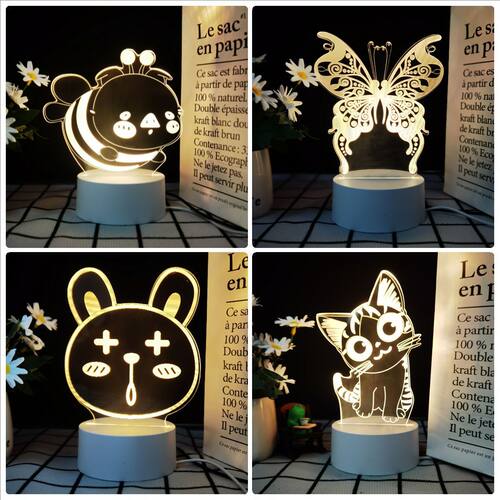 3d小夜灯亚克力灯卧室床头氛