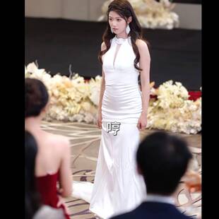 原版短剧别惹真千金高洁慧袁珠珠同款连衣裙无袖裙子礼服女衣服潮