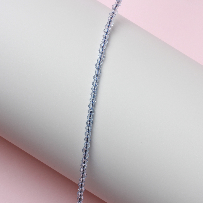 石头记眼镜链绣球蓝珠子