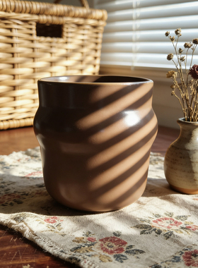 橘桔子酒店马克杯小众设计波点几何图案咖啡杯橙色奶黄色陶瓷水杯