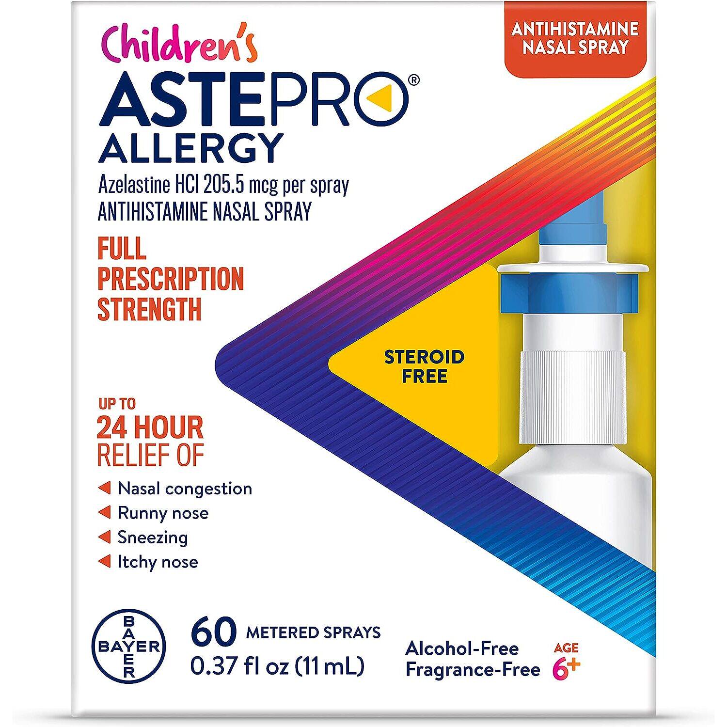 美国直邮Astepor Children's Allergy鼻喷雾24小时guomin鼻噻11ML