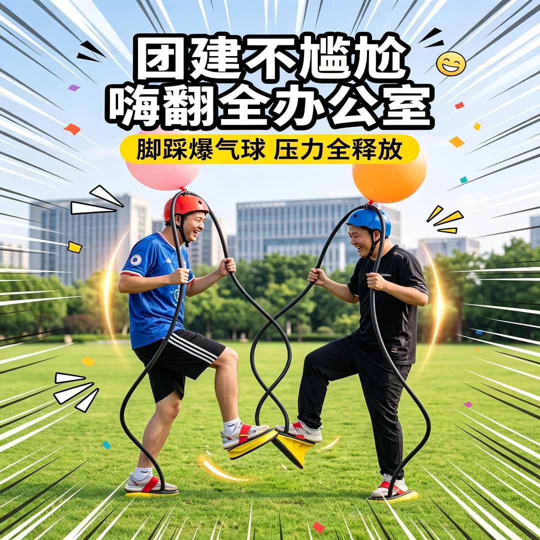 踩蹦蹦脚踩爆气球团建游戏道具图片