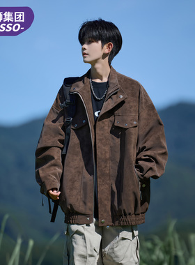 唐狮集团DESSO复古pu皮衣外套男2025新款秋季男生冬装男士厚夹克