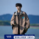 立领宽松百搭外套 新款 WASSUP BROWN格子拼接休闲夹克男2026春季