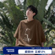 BROWN美式 宽松休闲五分袖 小猫印花短袖 夏季 T恤男2026新款 WASSUP
