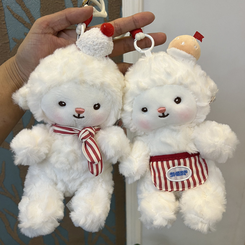 可爱烘焙小羊掌中宝玩偶毛绒玩具背包挂饰公仔桌伴娃娃公仔送女生,玩具/童车/益智/积木/模型,毛绒/玩偶/公仔/布艺类玩具,淘宝优惠券,粉丝福利购,淘宝优惠卷
