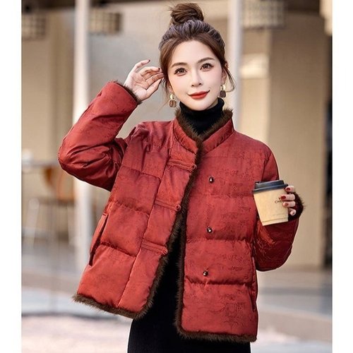 新中式轻国风棉服女加厚棉袄外套