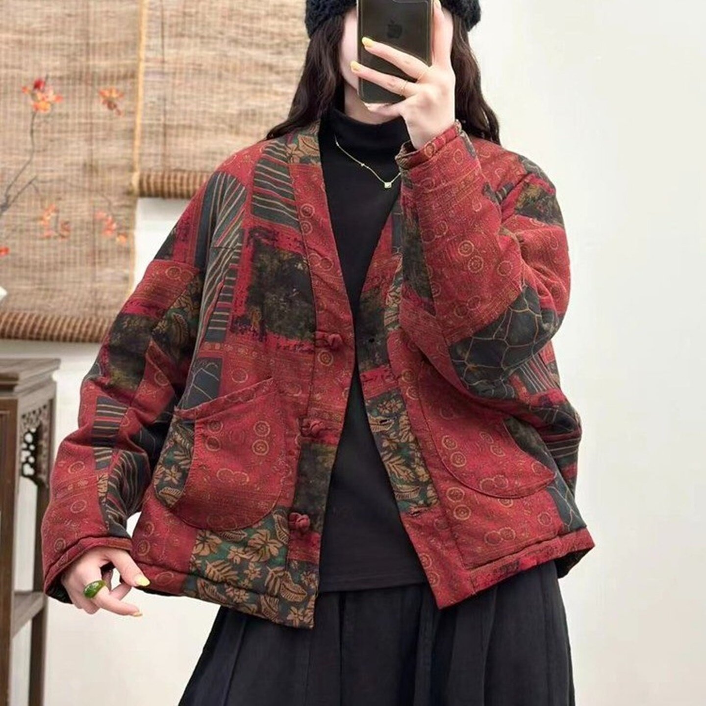 妈妈装冬季短款休闲棉衣外套加厚