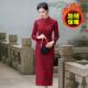 秋冬加绒加厚旗袍复古高端喜婆婆婚宴气质优雅中国风长款 连衣裙女
