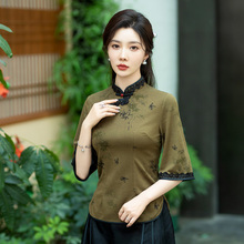 如意风唐装套装女气质中国风民国改良年轻款旗袍新款上衣中式女装