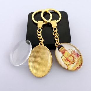 钥匙扣挂件半成品材料影楼后期照片制作自定义手工吊坠空小相框di