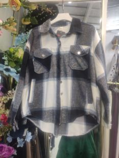 清不退不换看好再拍格子磨毛衬衣外套59.9