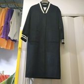 XS码 黑色双面羊绒大衣