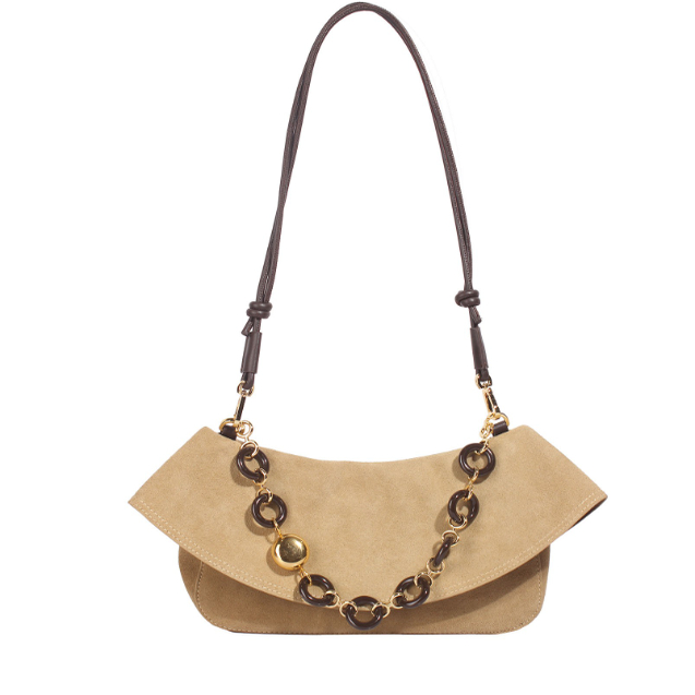 简约高级感甜甜圈链条单肩手提包磨砂色BK-1868-1