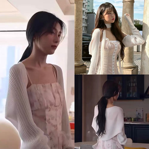 姜惠元张元英针织开衫披肩罩衫