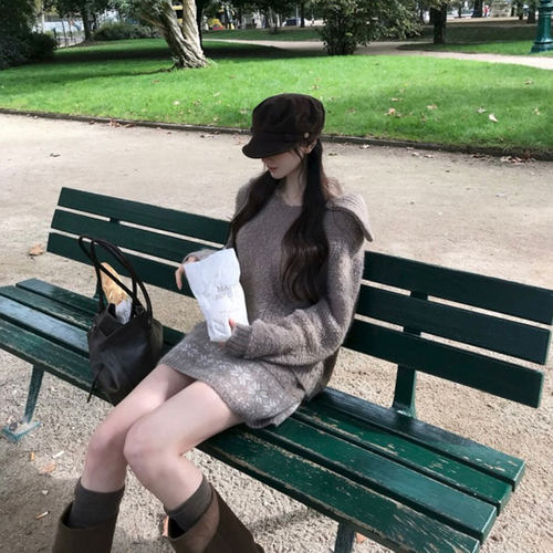 labelleblanc秋冬针织套装毛衣