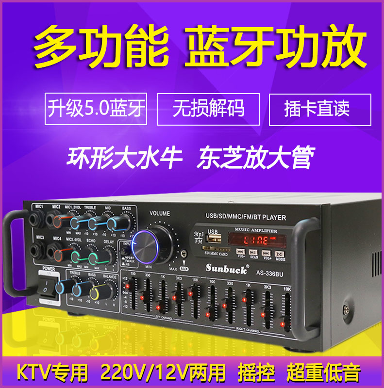 220V/12V功放机大功率家用