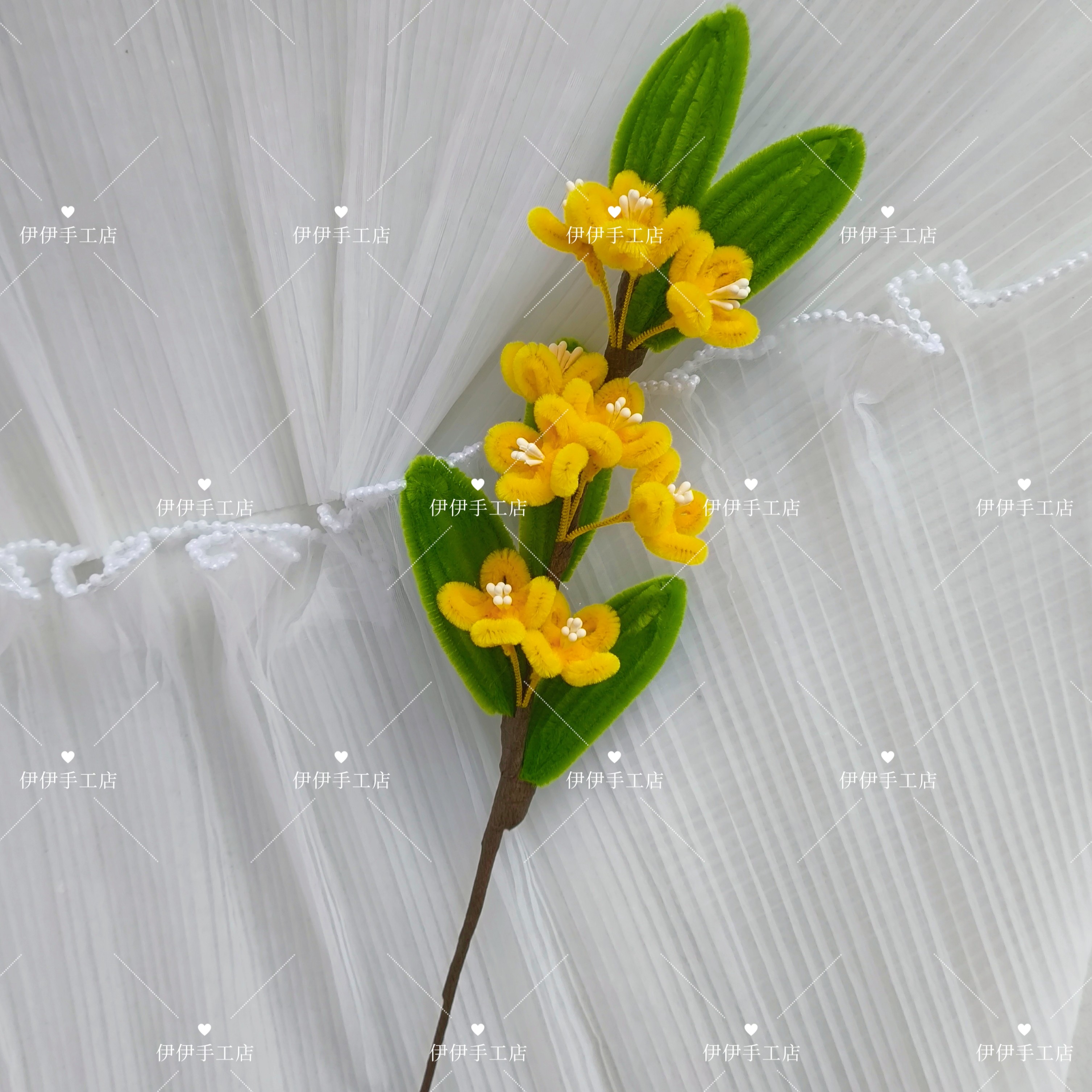 扭扭棒桂花花束仿真花花材新年元旦节日礼物活动幼儿园手工DIY