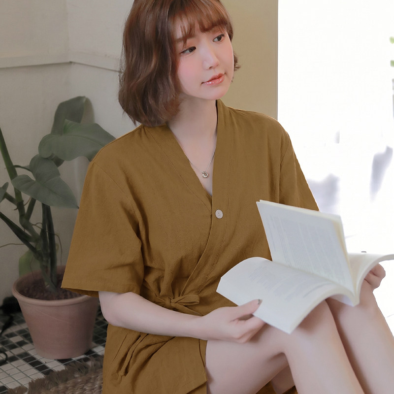 夏季日系和风系带女汗蒸服