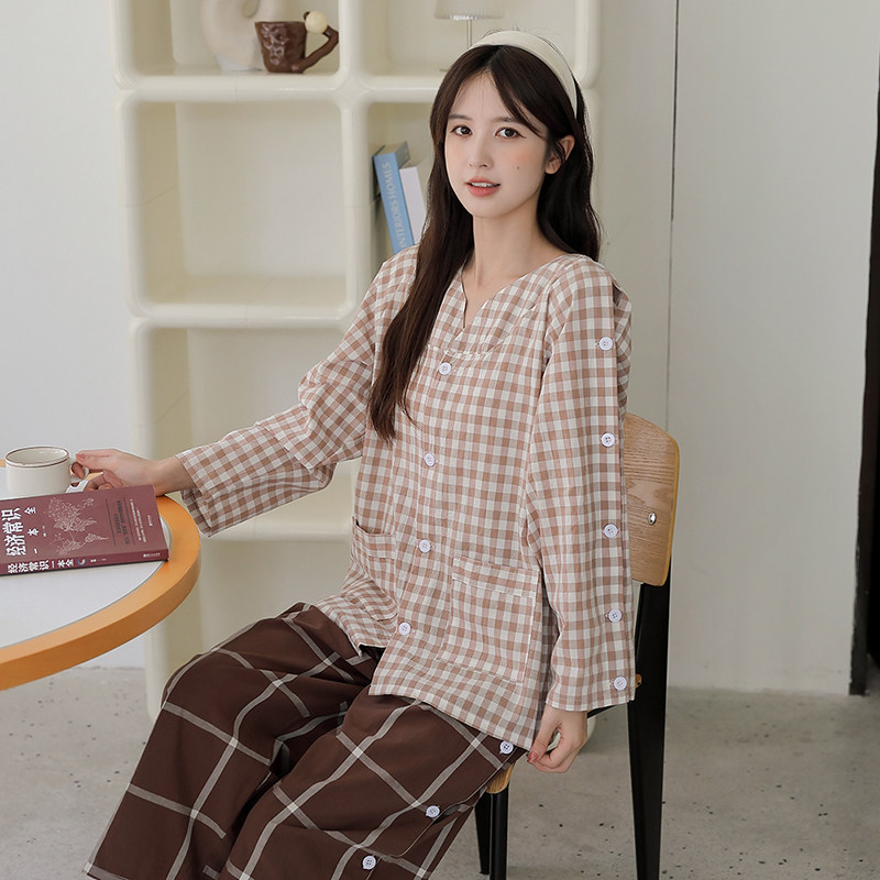 艾灸服高档纯棉情侣前后开针灸服