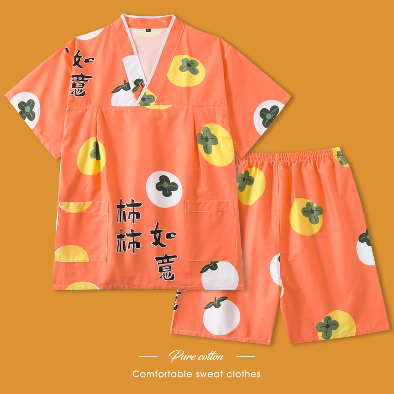 汗蒸服女纯棉韩版可爱桑拿按摩服