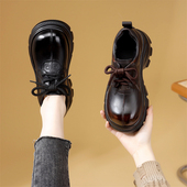 网红爆款 时尚 乐福鞋 41大码 女2026春秋新款 复古轻便小个子单鞋 皮鞋