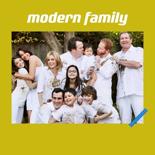 摩登家庭美剧海报modern family美国亲戚宿舍桌面卧室房间装饰画