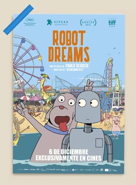 机器人之梦电影海报卡通动画宿舍墙贴卧室房间装饰画robotdream