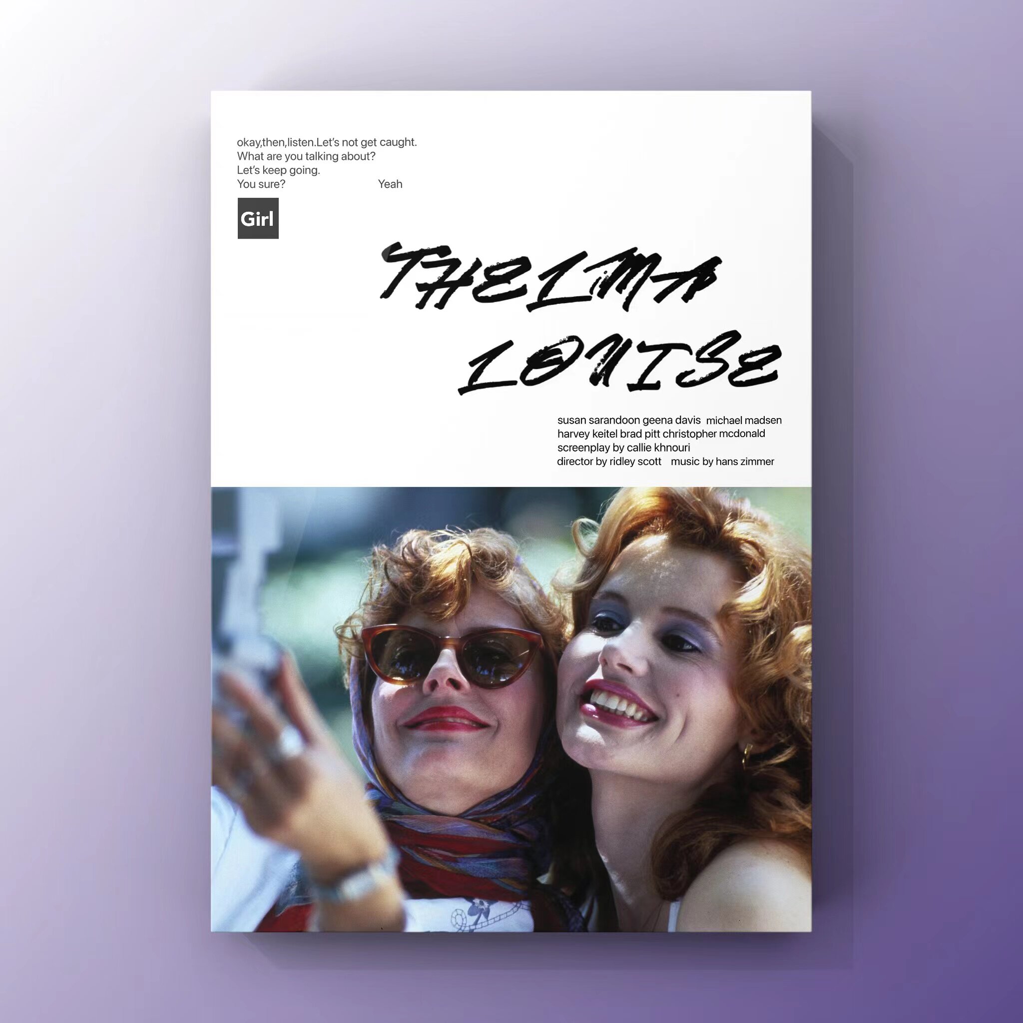 末路狂花电影海报自制文艺小众装饰画卧室背景装饰墙贴画