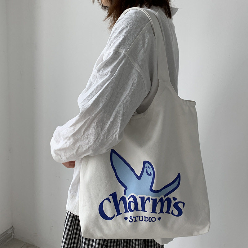 新款潮帆布包女夏文艺单肩日系原宿ulzzang学生大容量百搭韩版ins